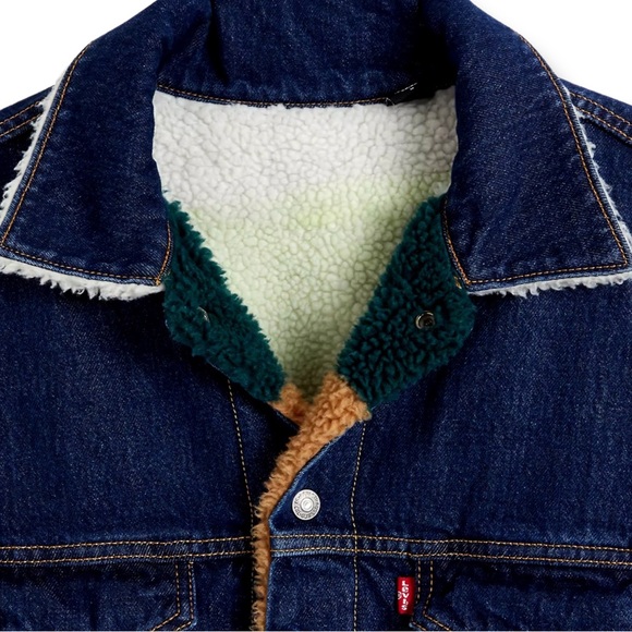 LEVI’S PREMIUM REVERSIBLE VINTAGE RELAXED FIT SHERPA TRUCKER JACKET A31760000 - Picture 8 of 16